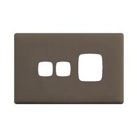Linea Powerpoint coverplate 1 gang with extra hole wet elephant