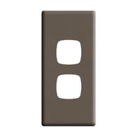 Linea Architrave coverplate 2 gang wet elephant