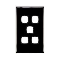 Excel - Grid & plate For 770 series mechanisms - 5 gang black