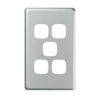 EXCEL - 5 Gang Switch Coverplate only - Matt Silver