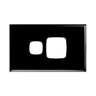 Excel - Single powerpoint coverplate 1 gang black