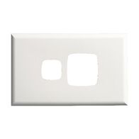 Excel - Single powerpoint coverplate 1 gang white