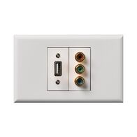 Excel - RGB & USB 2 gang gloss white