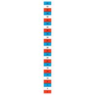 RED WHITE BLUE LABEL CHART EVEN 2 TO 54 FROM BOTTOM