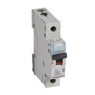 TX³ - MCB 6000 - Thermal magnetic circuit breaker - C curve - prong/fork type supply busbar - 1P - 230/400V a.c. - 63A - 1 module