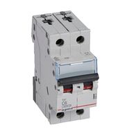 TX³ - MCB 6000 - Thermal magnetic circuit breaker - C curve - prong/fork type supply busbar - 2P - 230/400V a.c. - 6A - 2 module