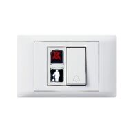 Excel Life - Common plate - Electronic device corridor call indicator 1 gang 6A 240V a.c. white