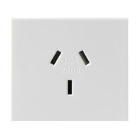 Excel Life - Vertical single powerpoint mechanism 1 gang 10A 240V a.c. autoswitch white