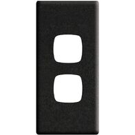 Linea Architrave coverplate 2 gang asphalt