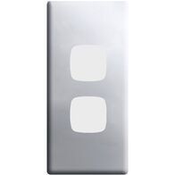 Linea - Architrave coverplate 2 gang matt silver
