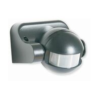 Sensor PIR black IP44 wall 500-1100W manual override 180°scan 12m range
