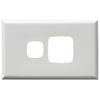 Excel - Single powerpoint coverplate 1 gang gloss white