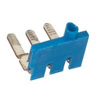 Viking3 - equipotential bridging accessory comb for 3 level screw terminal blocks blue for 12 blocks with 5mm pitch