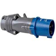 HYPRA - IEC industrial straight plug IP44 2P+E 240V a.c. 32A grey