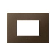 ARTEOR Square 3 Module Horizontal Coverplate Dark Bronze