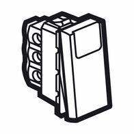 Arteor modular - Switch mechanism push button pac 2 way 6A 250V a.c. with label holder 1 module white