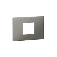 ARTEOR Square 2 Module Horizontal Coverplate Magnesium