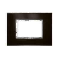 ARTEOR Square 3 Module Horizontal Coverplate Mirror Black