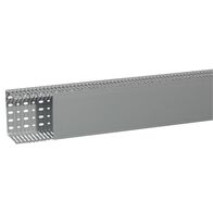 Transcab - Cable grey duct with cover - 2 metre length 150x100mm 2m 12.5mm finger DIN pitch with cover grey