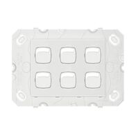 Arteor 770 series - Horizontal rocker switch - 6 gang 2 way 16A 240V a.c. white