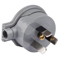 HPM 10A 3 Pins Side Entry Plug Top Grey