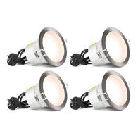 HPM DLI 7W 820lm LED Cool White Dimmable Downlight with Integrated Driver 90mm Brushed Chrome - Pack of 4