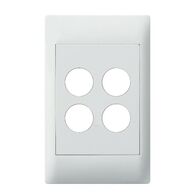 Excel Life - Common plate - Grid & plate For EM series switch mechanisms 4 gang white