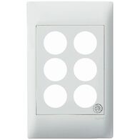 Excel Life - Medical - Common plate - Grid & plate - antimicrobial & chemical resistant 6 gang white