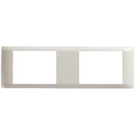 Excel Life - Common plate - Horizontal coverplate 2 horizontal outlets mulitpanel white
