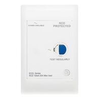 Excel Life - Medical - Common plate - RCD plate 10mA - with power available - antimicrobial & chemical resistant RCD switch - white