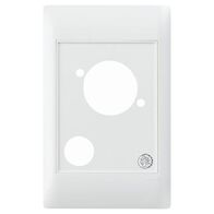 Excel Life - Medical - Common plate - Vertical gas outlet plastic coverplate - antimicrobial & chemical resistant 2 gang with scavenge white suitable for Hoslab gas