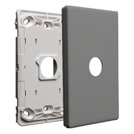 Excel Life EM Series Grid & Plate 1 Gang Urban Grey
