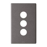 Excel Life EM Series Grid & Plate 3 Gang Urban Grey