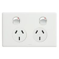 Excel Life 10A Double Pole Horizontal Double Powerpoint Gloss White