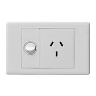 Excel Life 10A Double Pole Horizontal Single Powerpoint Gloss White