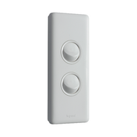 Excel Life 16AX Architrave Switch 2 Gang Gloss White