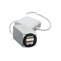 Excel Life - Dual USB charging mechanism for plasterboard or single brick installations 2 x 2.4A black