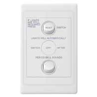 Excel Life 2 Gang No-Volt Switch with Bell-Press Reset Switch and 16A Switch White
