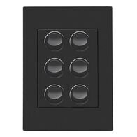 HPM VIVO 10A 6 Gang Vertical Rocker Switch Dark Grey
