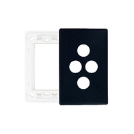 Excel Life Smart Grid & Plate for 2  Smart Switches / Dimmers and 1 Wireless Master Switch / Blind Switch Matt Black