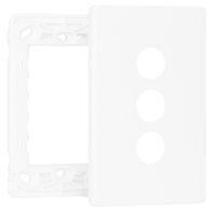 Excel Life Smart Grid & Plate for 3 Gang Switch or Dimmer Matt White