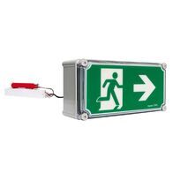 Galaxy Freezer Weatherproof LED Exit Sign with Remote Gear 24m - Single Sided Running Man RIGHT