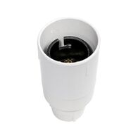 Lamp holder Bayonet B22 tapered cap 10mm thread top cable entry - white