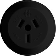 HPM 10A 3 Flat Pins Plug Base Black