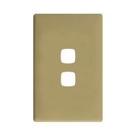 Linea Coverplate 2 gang 5 oclock olive