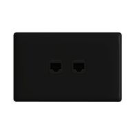 Linea Data outlet RJ45 2 gang Cat5e black