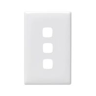 Linea - Grid & plate only 3 gang white