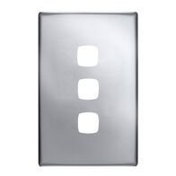Linea - Coverplate 3 gang matt silver