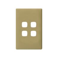Linea Coverplate 4 gang 5 oclock olive