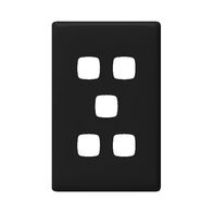 Linea - Coverplate 5 gang black